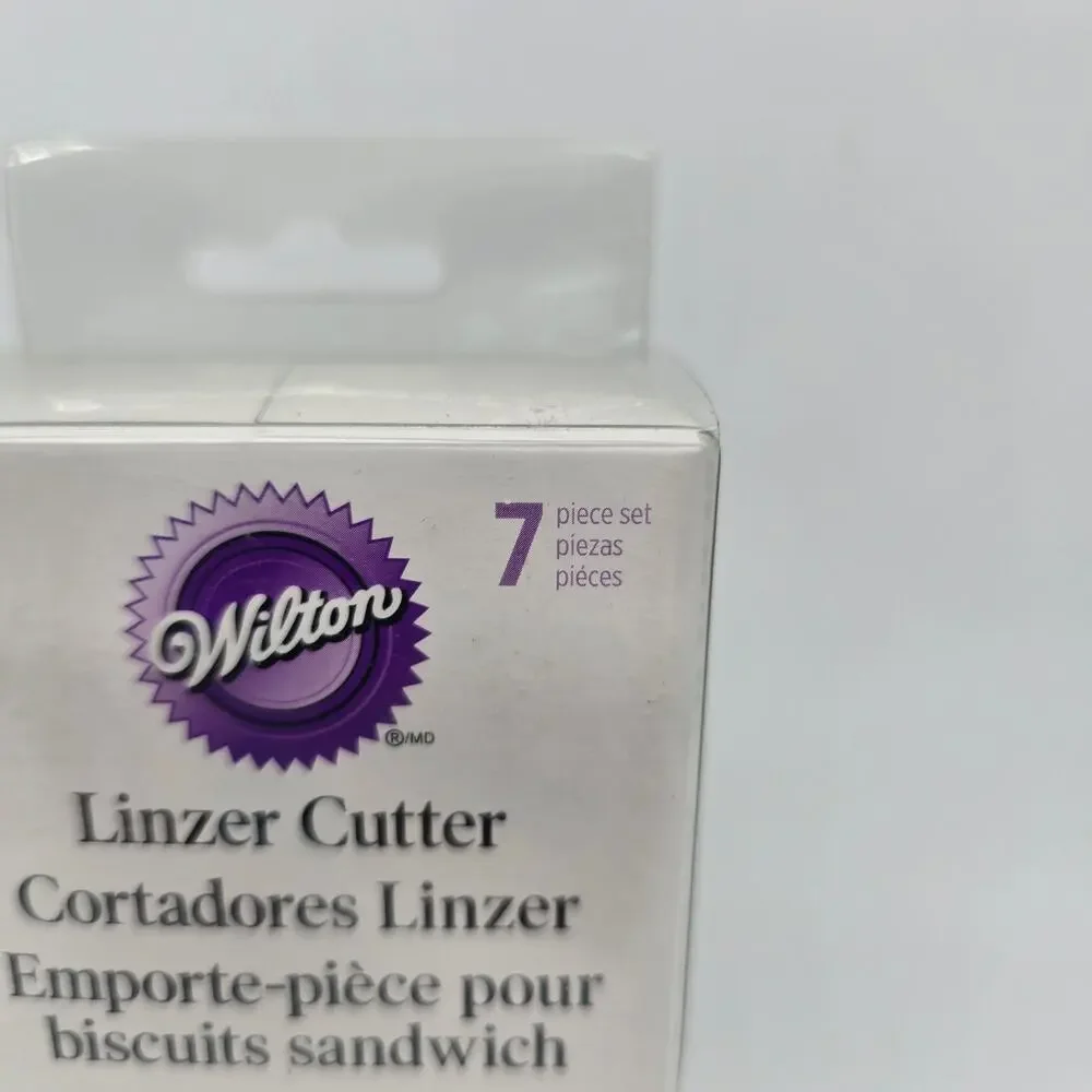 Wilton Linzer Round Basic Metal Cookie Cutter Set 7-Piece Cookie Baking New